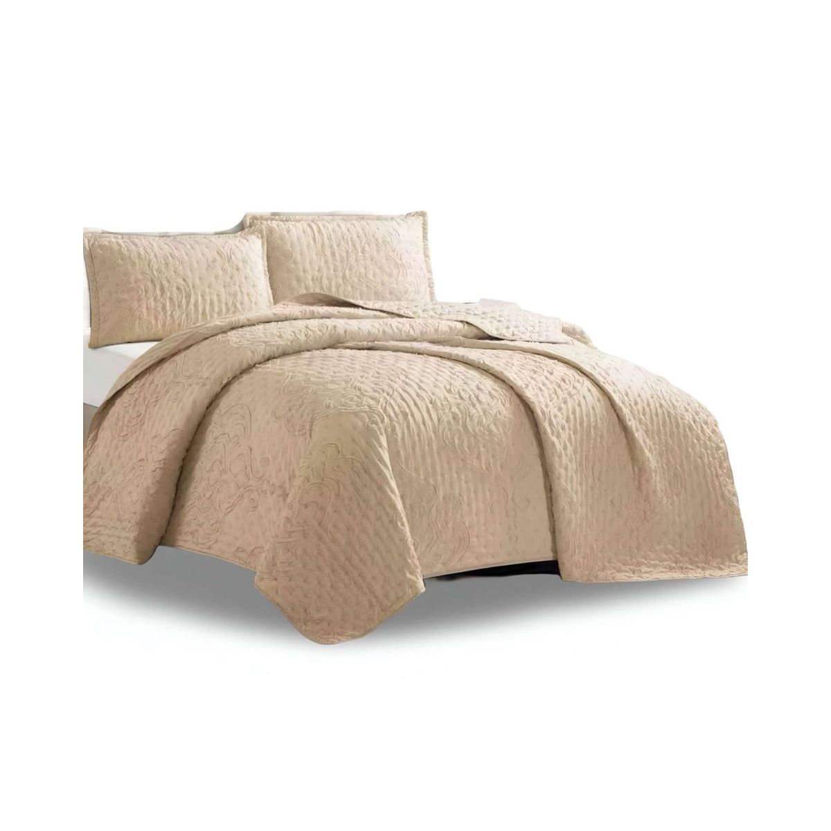 GENERICO - CUBRECAMA QUILT TUFTING DE LUJO SUAVE 2 PLAZAS