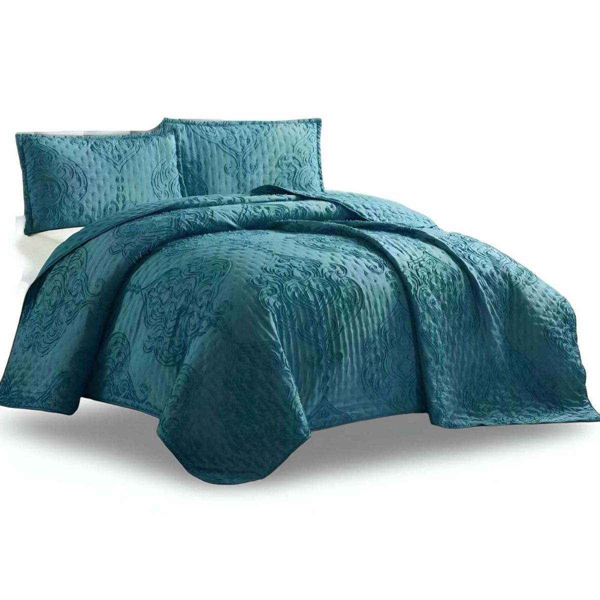 GENERICO - CUBRECAMA QUILT TUFTING DE LUJO SUAVE KING