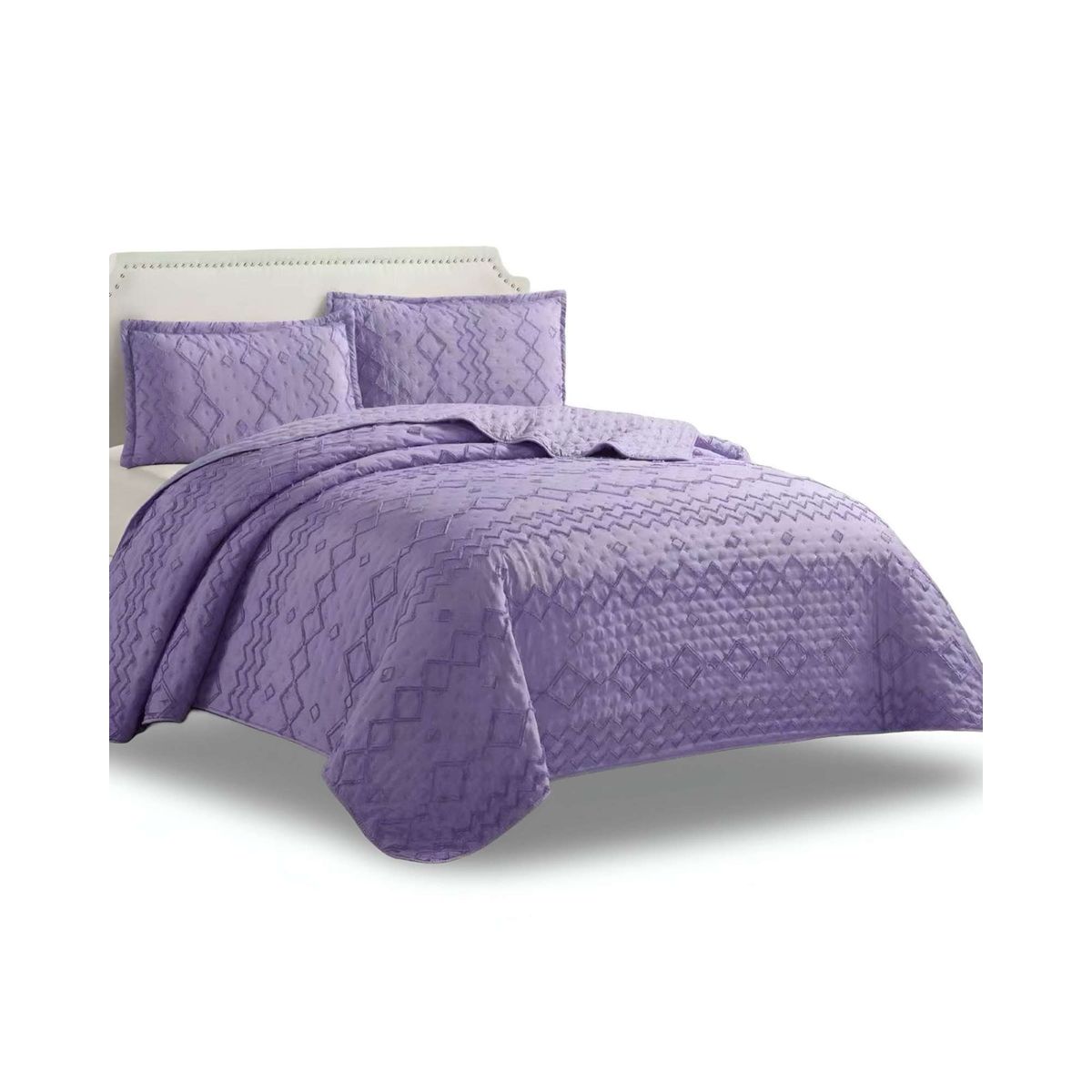 GENERICO - CUBRECAMA QUILT TUFTING DE LUJO SUAVE PLAZA Y MEDIA