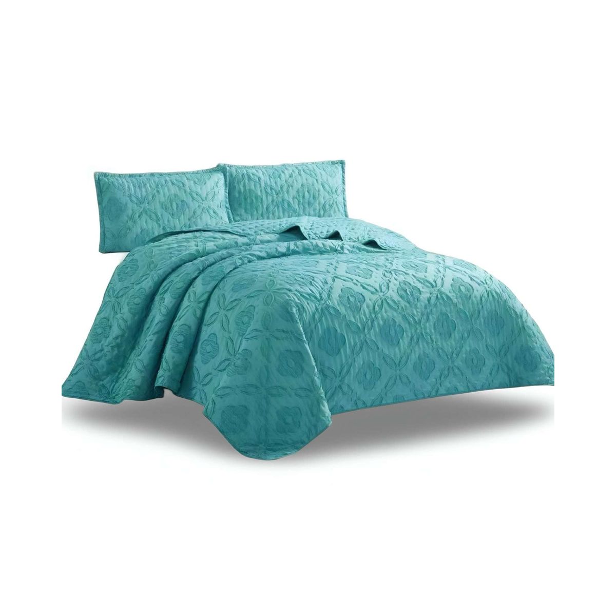 GENERICO - CUBRECAMA QUILT TUFTING DE LUJO SUAVE PLAZA Y MEDIA
