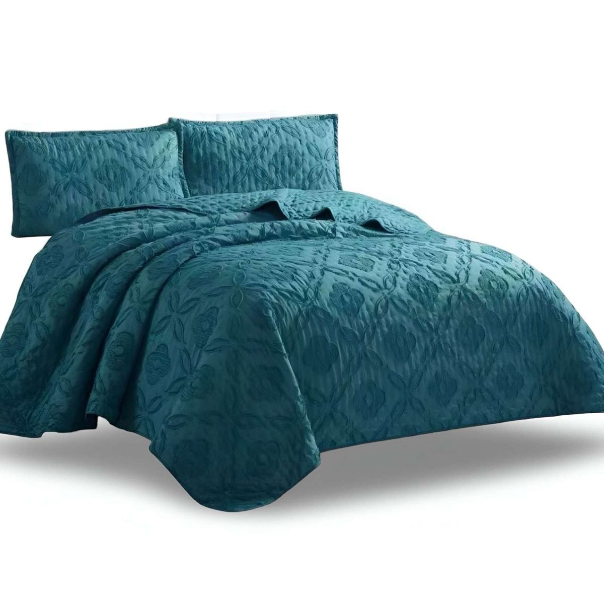 GENERICO - CUBRECAMA QUILT TUFTING DE LUJO SUAVE 2 PLAZAS