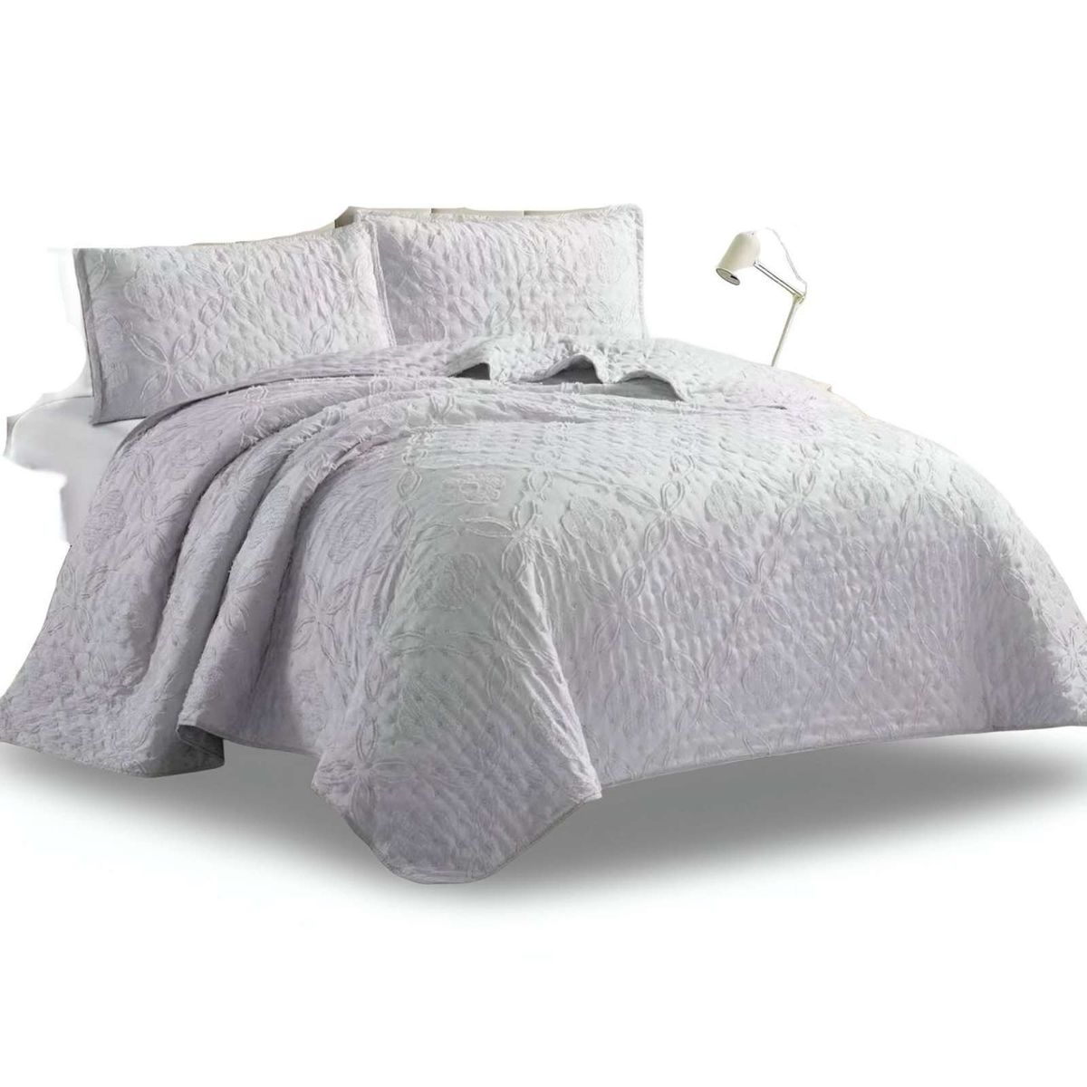 GENERICO - CUBRECAMA QUILT TUFTING DE LUJO SUAVE KING