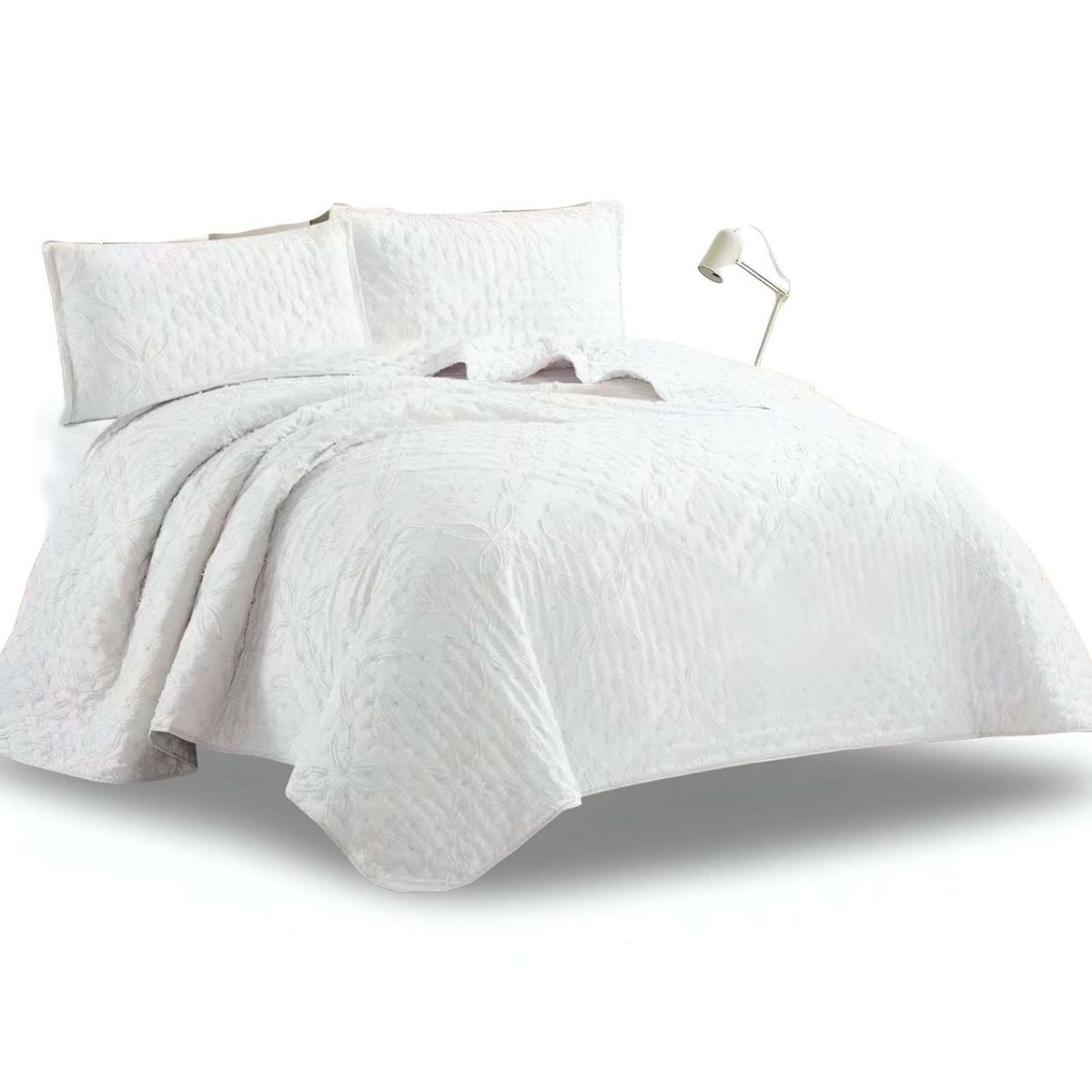 GENERICO - CUBRECAMA QUILT TUFTING DE LUJO SUAVE KING