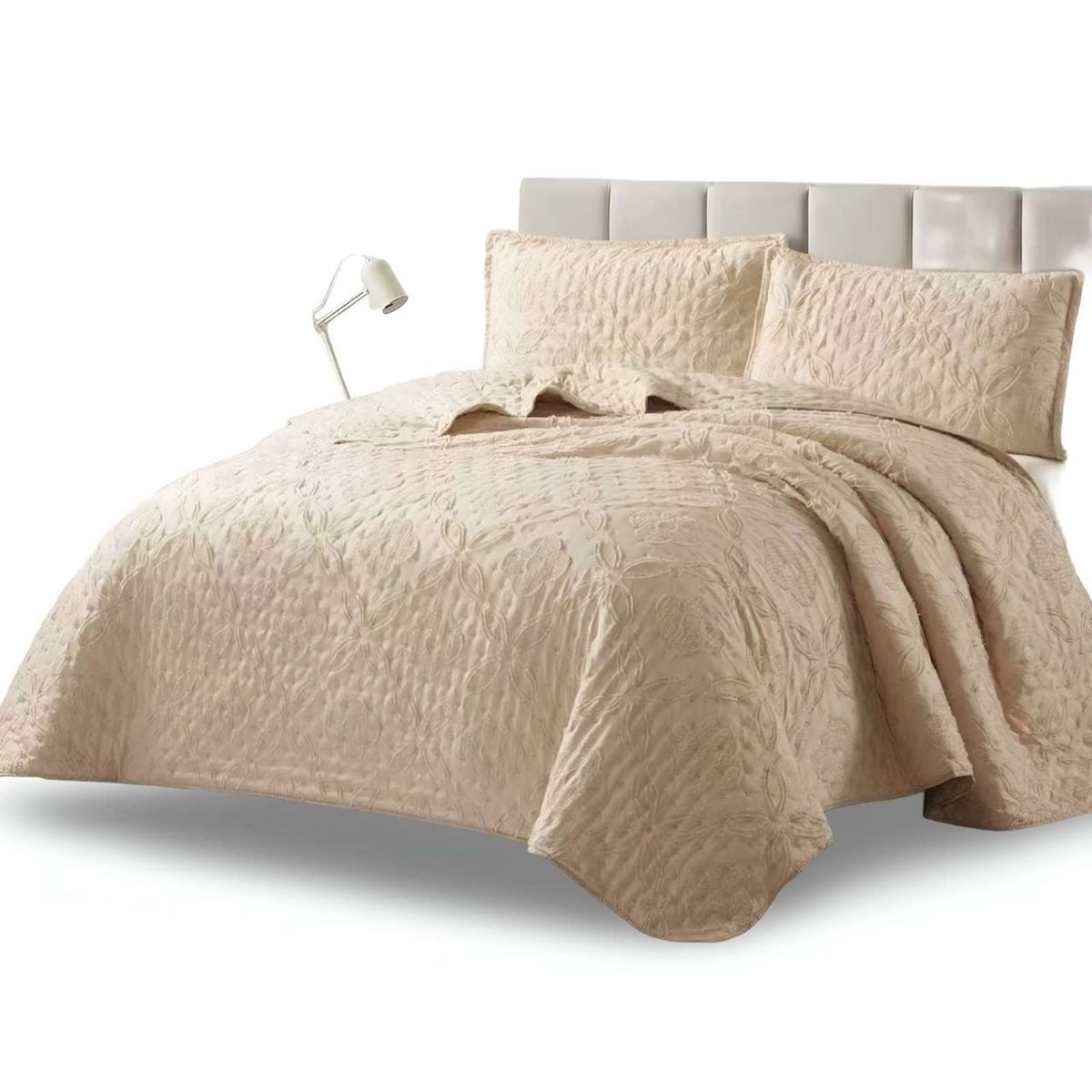 GENERICO - CUBRECAMA QUILT TUFTING DE LUJO SUAVE KING