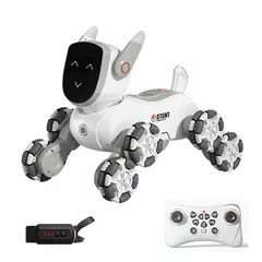 GLOBAL LATIN GROUP - Mascota Robot Inteligente con Movimientos y Sonidos - Gris