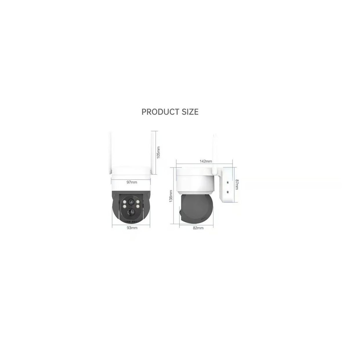 GENERICO - Cámara Solar Ip1080 Inalámbrica 360