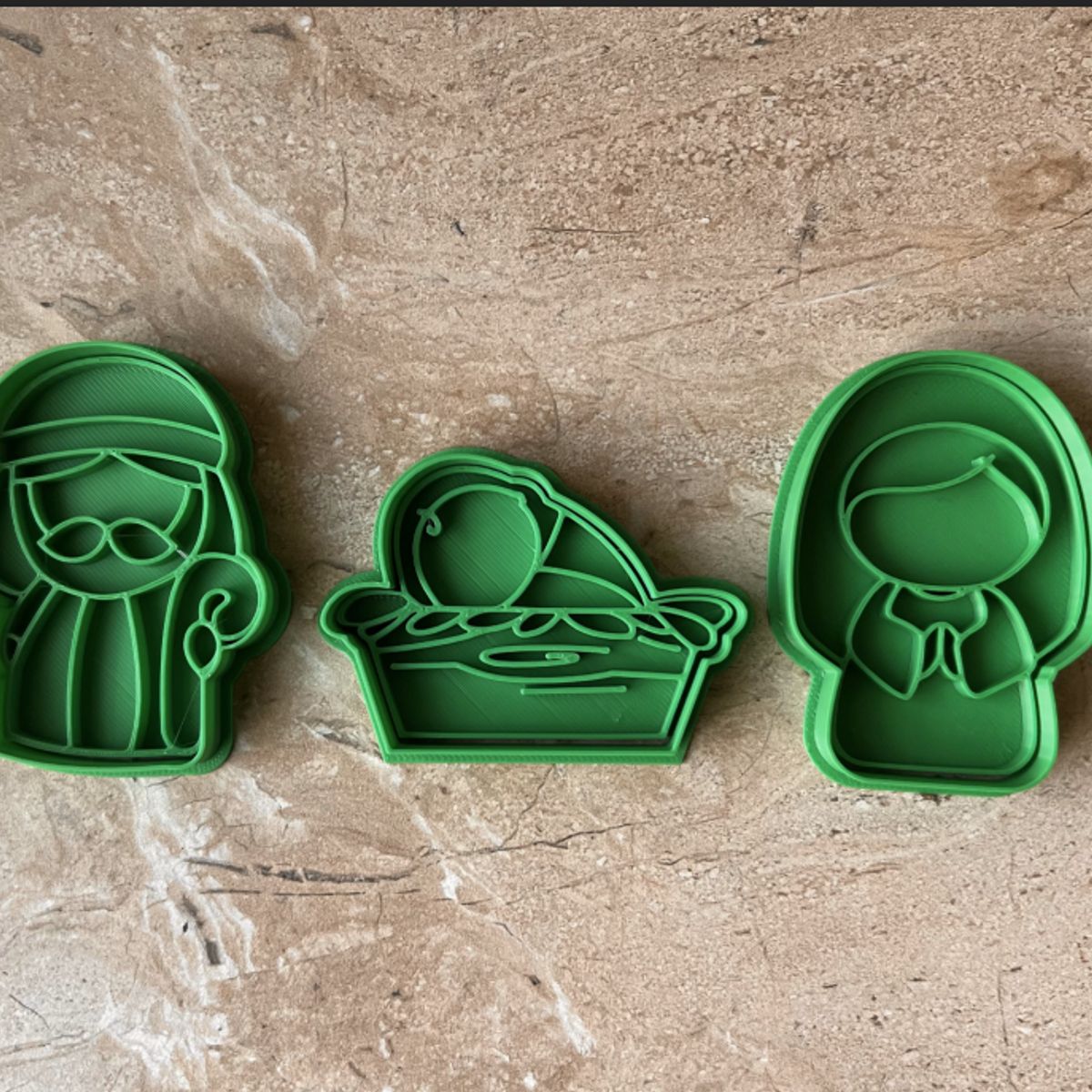 GENERICO - Cortador de Galletas Pack 3 - Pesebre