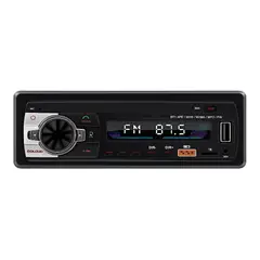 GENERICO - Radio Auto 1 DIN Bluetooth - 4x60W MP3 USB MicroSD Aux - Panel Desmontable