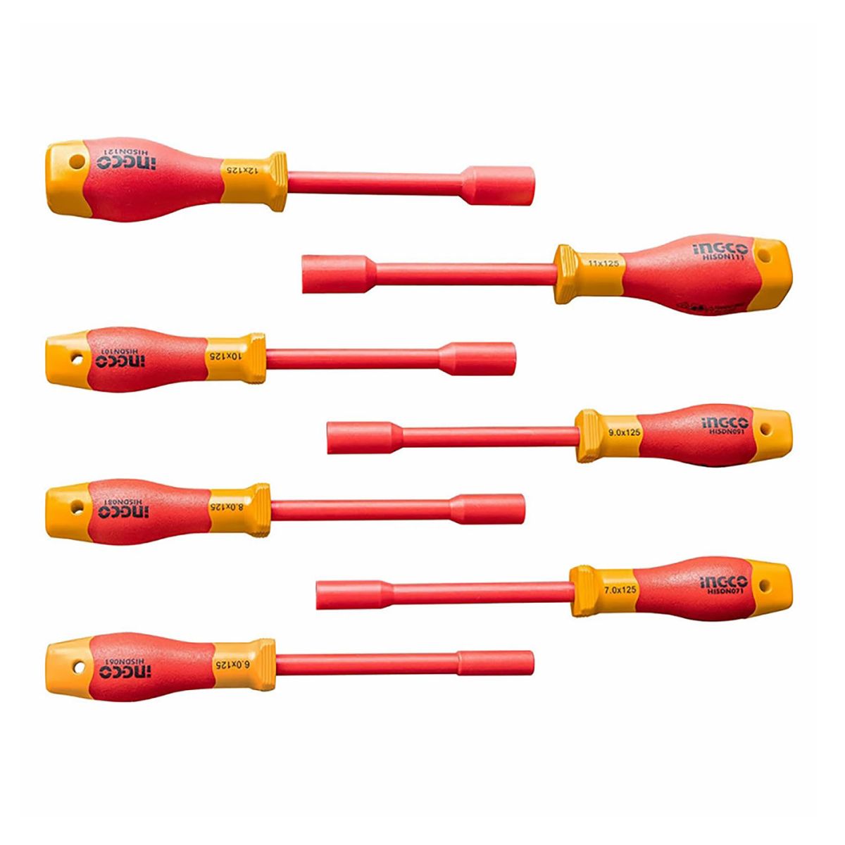 INGCO - Set Destornillador Hex Industrial Aislado Vde 6-12Mm 7 Pzs