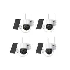 GENERICO - Cámara Solar Ip1080 Inalámbrica 360 Pack X4