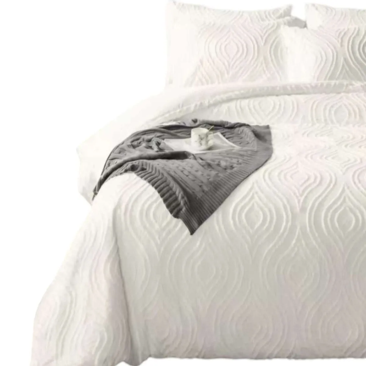 GENERICO - Cobertor Colcha Quilt de Verano DELGADO NO ACOLCHADO KING