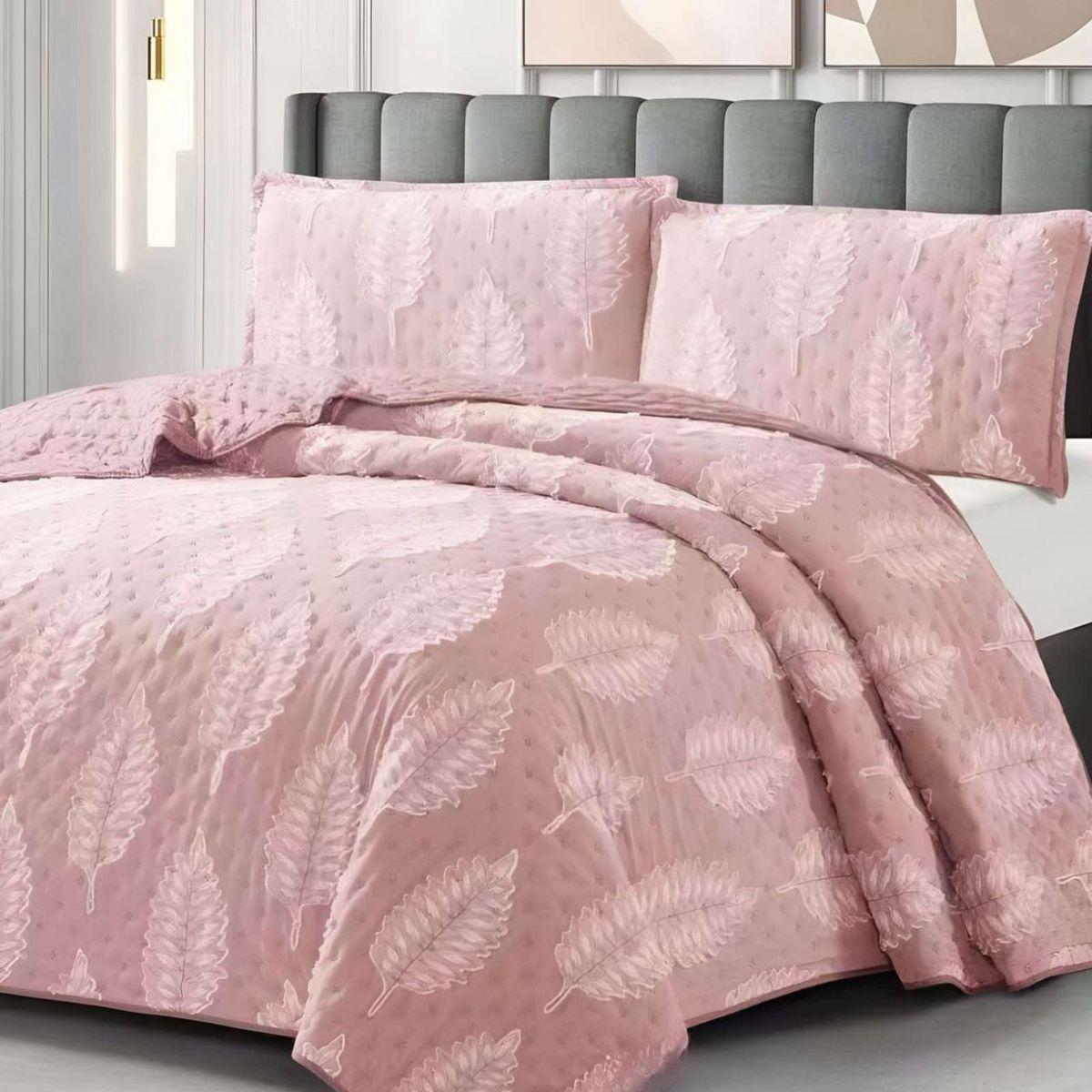 GENERICO - COBERTOR COLCHA QUILT TUFTING DE LUJO SUAVE 2 PLAZAS