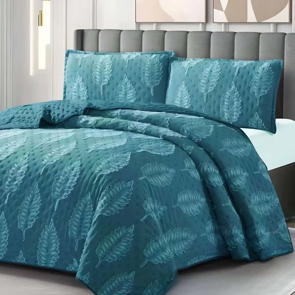 GENERICO - COBERTOR COLCHA QUILT TUFTING DE LUJO SUAVE 2 PLAZAS