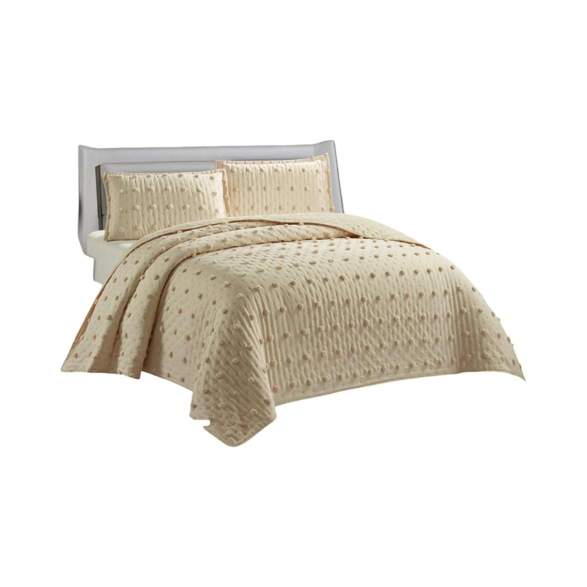 GENERICO - CUBRECAMA QUILT TUFTING DE LUJO SUAVE 2 PLAZAS