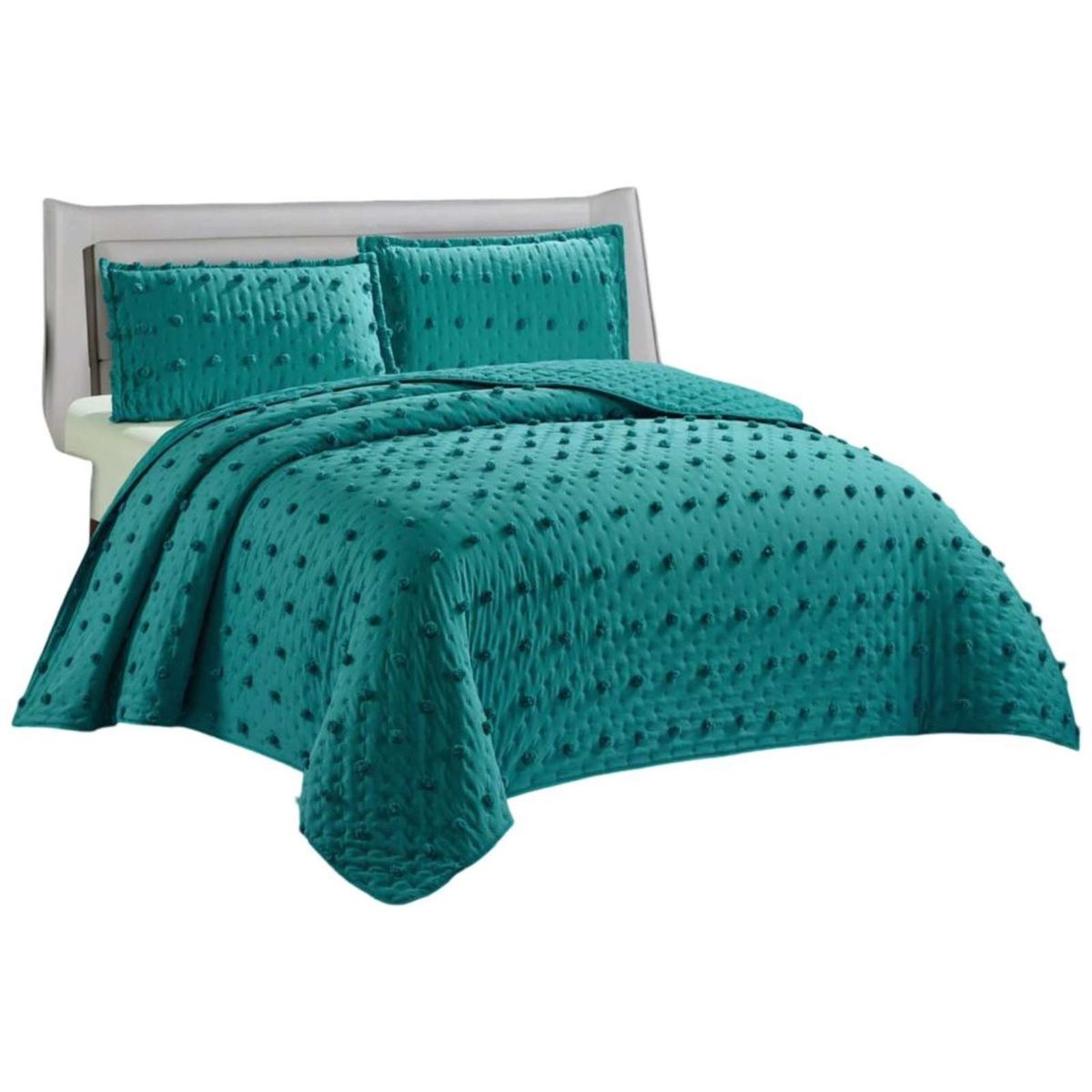 GENERICO - CUBRECAMA QUILT TUFTING DE LUJO SUAVE 2 PLAZAS