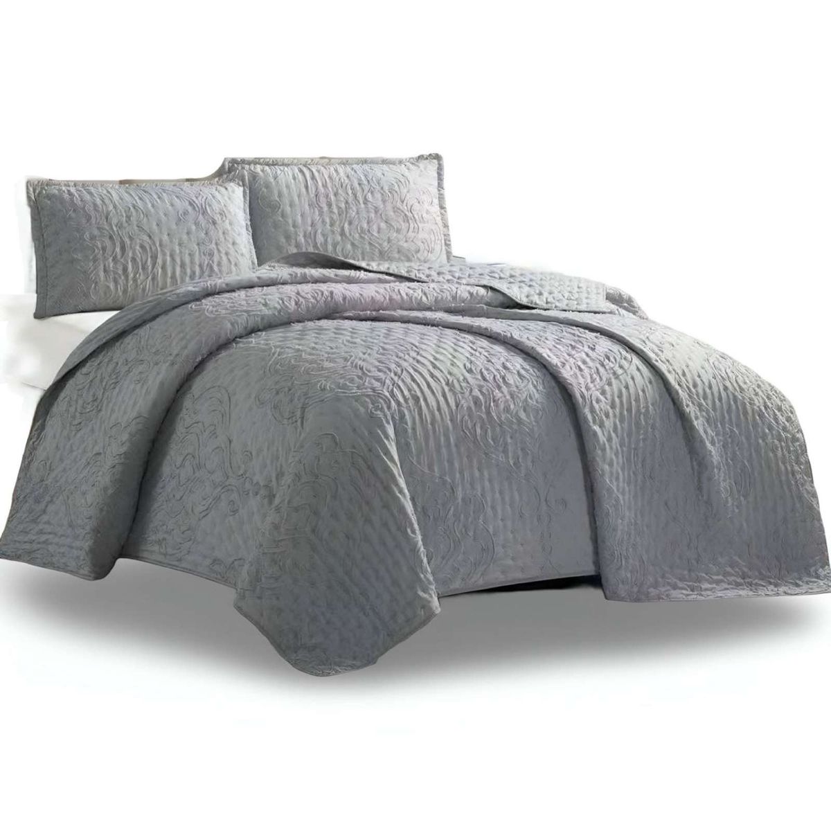 GENERICO - CUBRECAMA QUILT TUFTING DE LUJO SUAVE KING