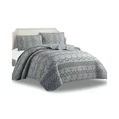 GENERICO - CUBRECAMA QUILT TUFTING DE LUJO SUAVE 2 PLAZAS
