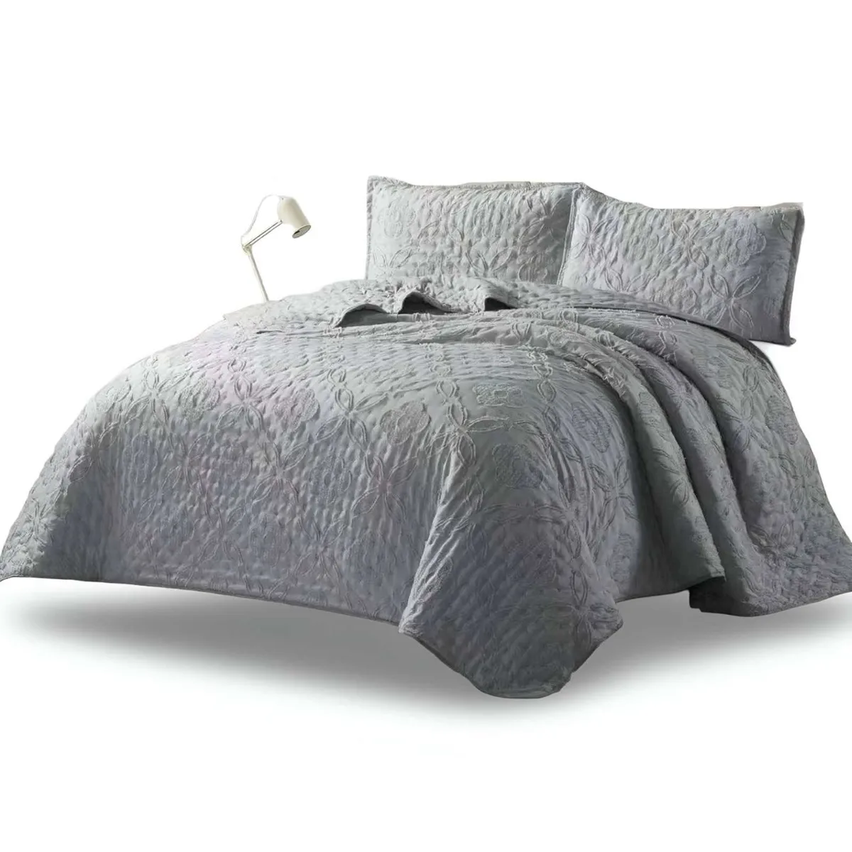 GENERICO - CUBRECAMA QUILT TUFTING DE LUJO SUAVE PLAZA Y MEDIA
