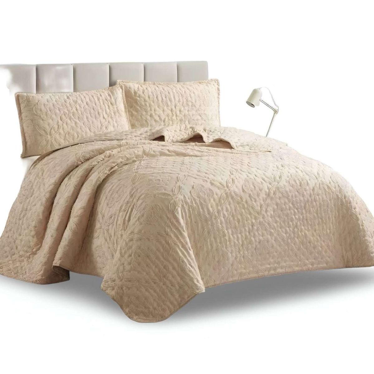 GENERICO - CUBRECAMA QUILT TUFTING DE LUJO SUAVE 2 PLAZAS