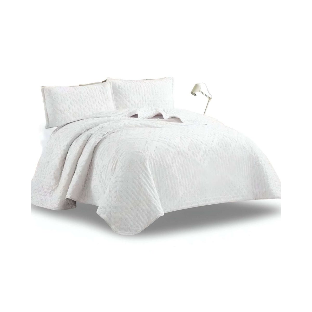 GENERICO - CUBRECAMA QUILT TUFTING DE LUJO SUAVE KING
