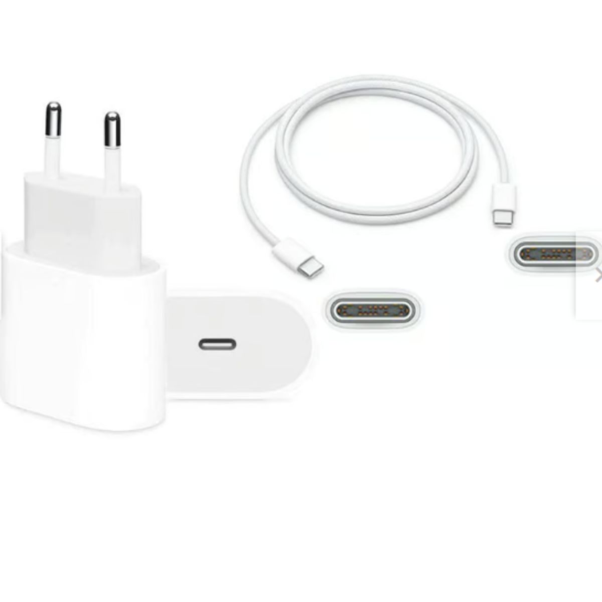 APPLE - Cargador Apple 20W Original + Cable C - C 1mt iPhone 15 16 17