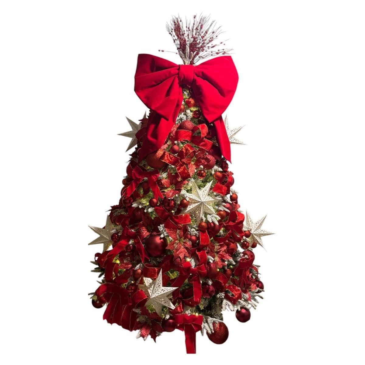 GENERICO - Lazo Gigante para Árbol de Navidad Decoración Adorno Rojo