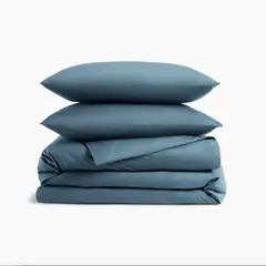 NATURALINO - Funda Plumón Percal Super King Petroleo