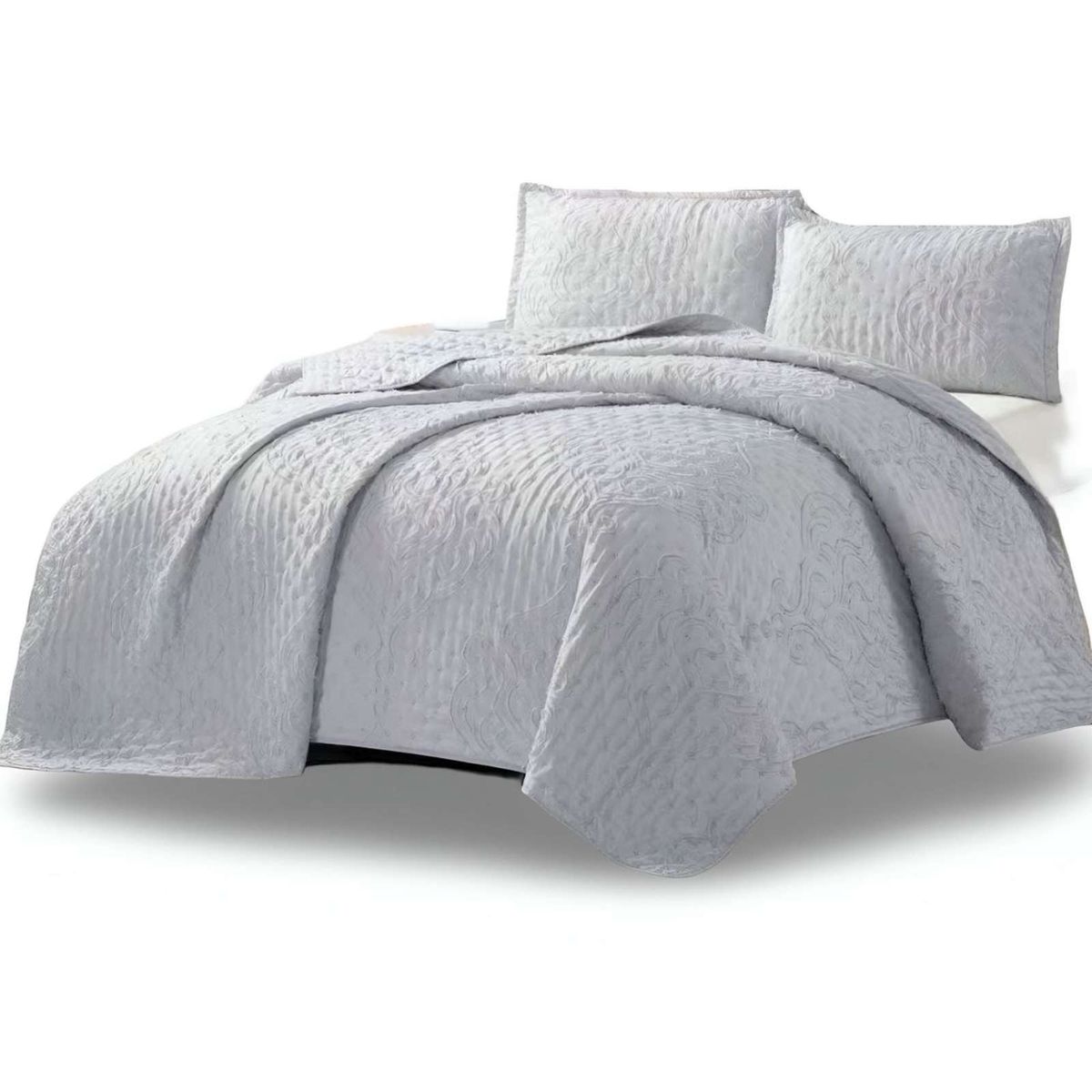 GENERICO - COBERTOR COLCHA QUILT TUFTING DE LUJO SUAVE PLAZA Y MEDIA