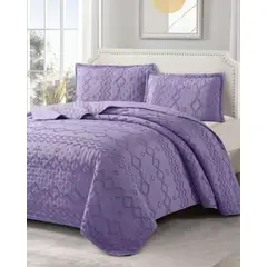 GENERICO - COBERTOR COLCHA QUILT TUFTING DE LUJO SUAVE PLAZA Y MEDIA