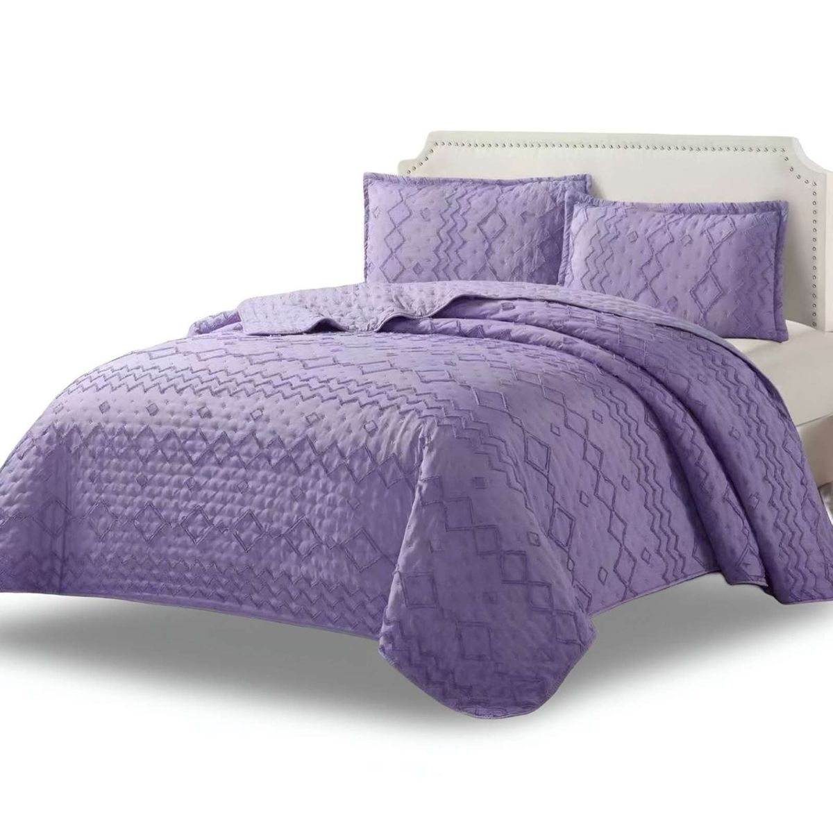 GENERICO - COBERTOR COLCHA QUILT TUFTING DE LUJO SUAVE PLAZA Y MEDIA