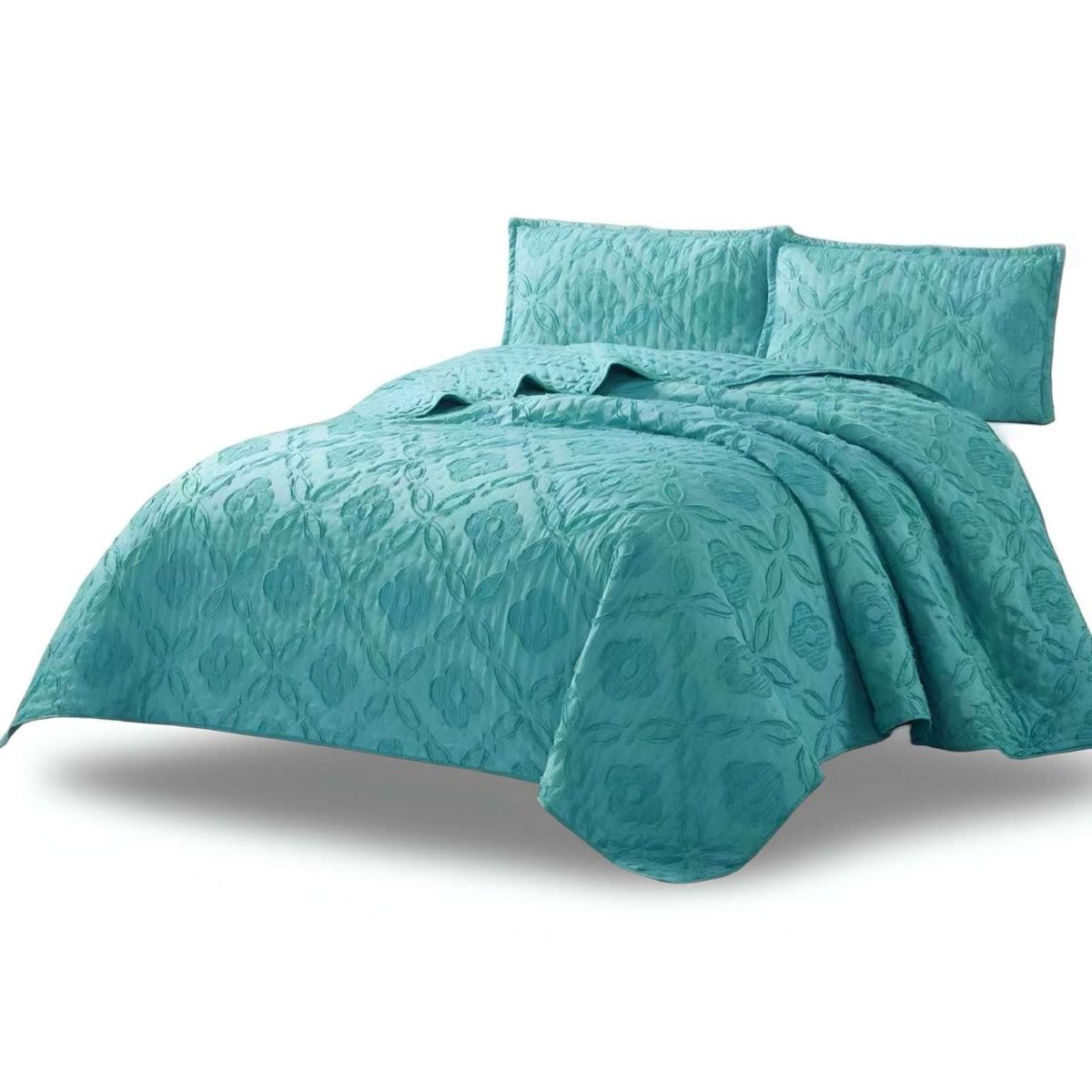 GENERICO - COBERTOR COLCHA QUILT TUFTING DE LUJO SUAVE PLAZA Y MEDIA