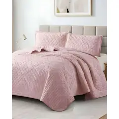 GENERICO - COBERTOR COLCHA QUILT TUFTING DE LUJO SUAVE 2 PLAZAS