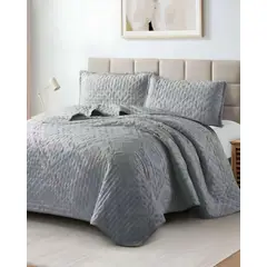 GENERICO - COBERTOR COLCHA QUILT TUFTING DE LUJO SUAVE 2 PLAZAS