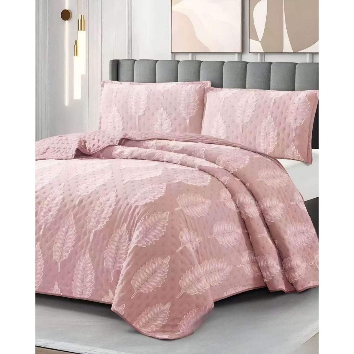 GENERICO - COBERTOR COLCHA QUILT TUFTING DE LUJO SUAVE 2 PLAZAS