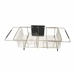 WAKESHOME - Organizador Compacto con Porta Utensilios Escurridor de Platos para Fregaderos