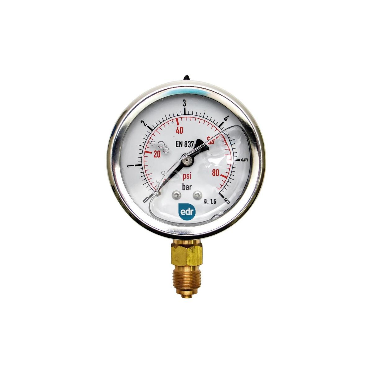 GENERICO - Manometro Con Glicerina 63mm 0-6 Bar Con Conexion 1 / 4