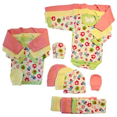 BABY - Triple Ajuar 0 a 3 Meses - 15 Piezas - 3 colores - Algodón para Bebé