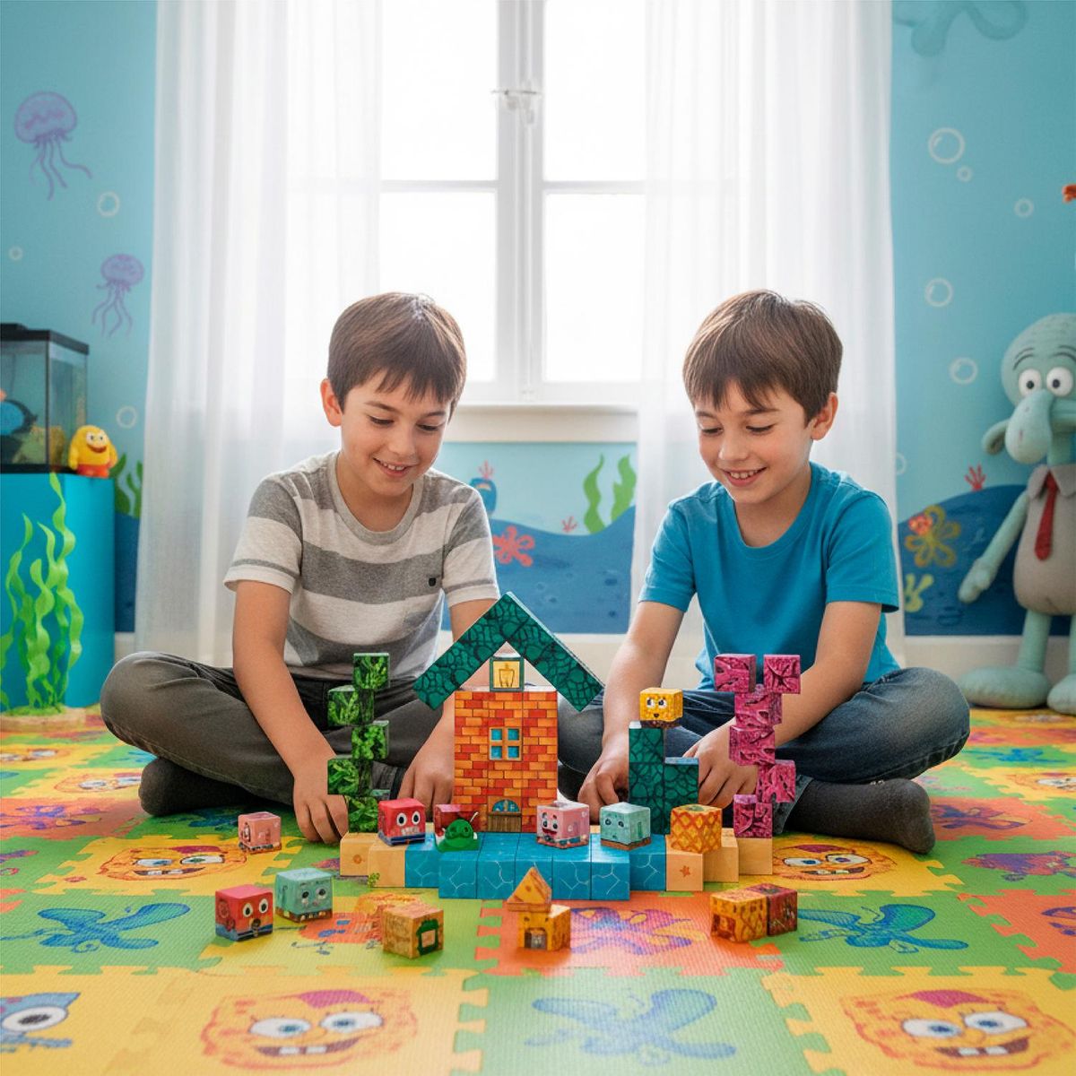 BANDU - Juego Bloques Magnéticos 54pcs MineBlocks Bob Marino Bandú