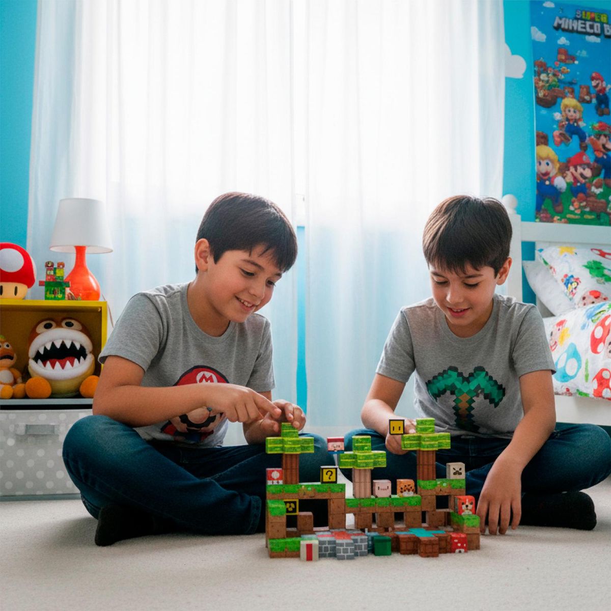 BANDU - ⁠Juego Bloques Magnéticos 75pcs MineBlocks Mundo Bandú