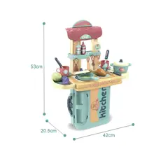 SPACEZAT - Cocina De Juguete Little Chef Maletin 25 piezas