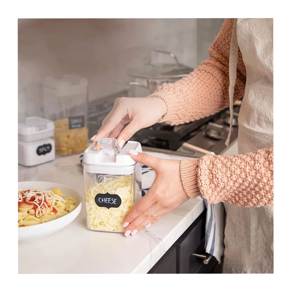 GENERICO - Set De 7 Contenedores Hermeticos De Plastico Cocina Despensa