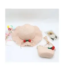 GENERICO - Pack 1 cartera y 1 gorro verano para niña 3 años a 6 años