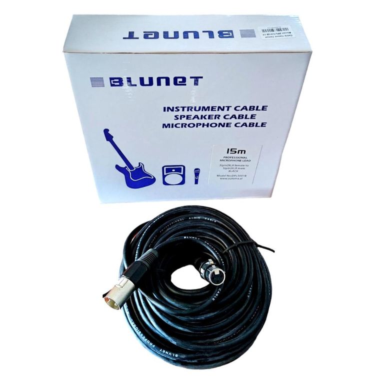 BLUNET Cable Microfono XLR 15 metros DLP5001B
