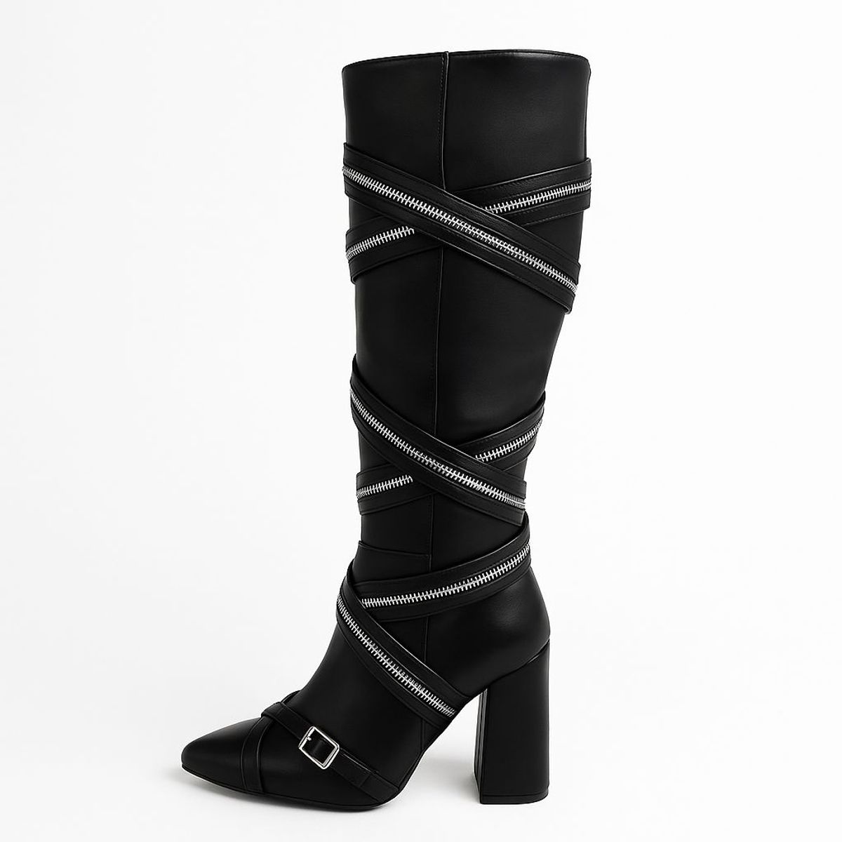 BOTELI - Botas Negras Tacón para Mujer 5Y40-1
