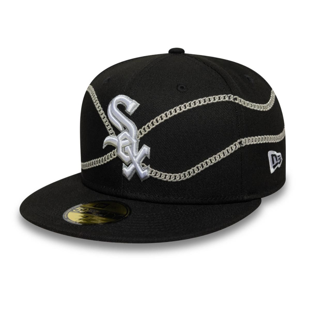 NEW ERA - Gorra 59Fifty Chicago Blanco Sox Chain Wrap Negro