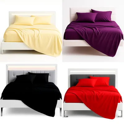 Imagen 2 del producto Sábana 2 Plazas 800 Hilos Liso Rojo v8 7EF