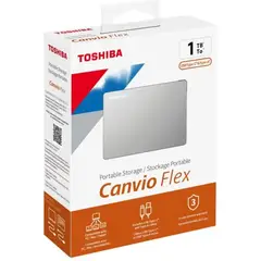 TOSHIBA - Disco Duro Externo Canvio Flex 1TB Plateado HDTX110XSCAA