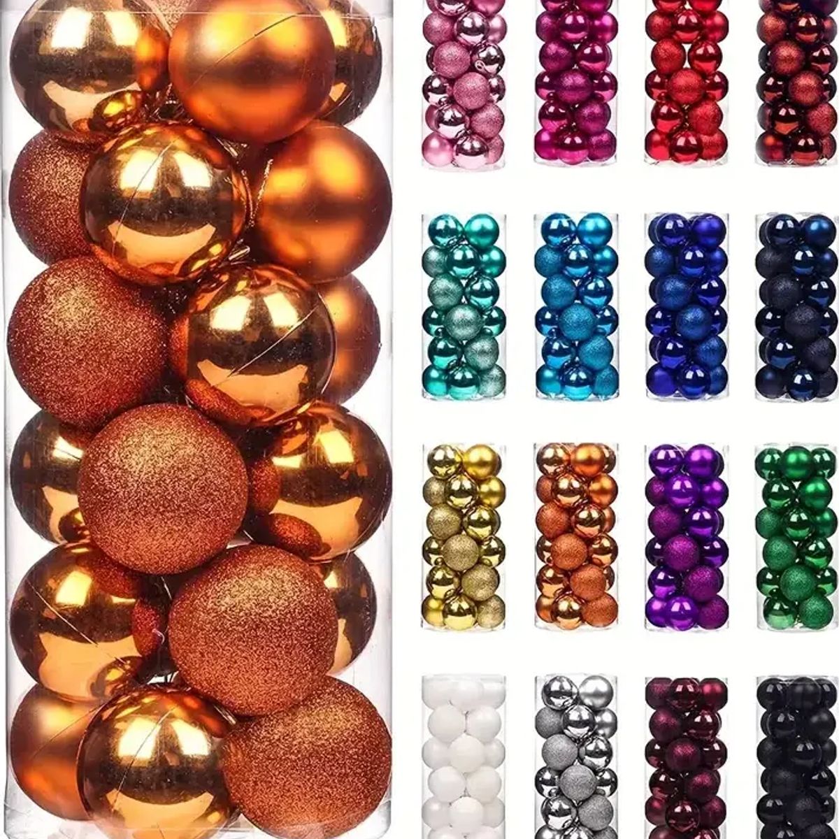 GENERICO - X24 Esferas Navidad Decorativa Adorno Navideño Bambalina 4cm