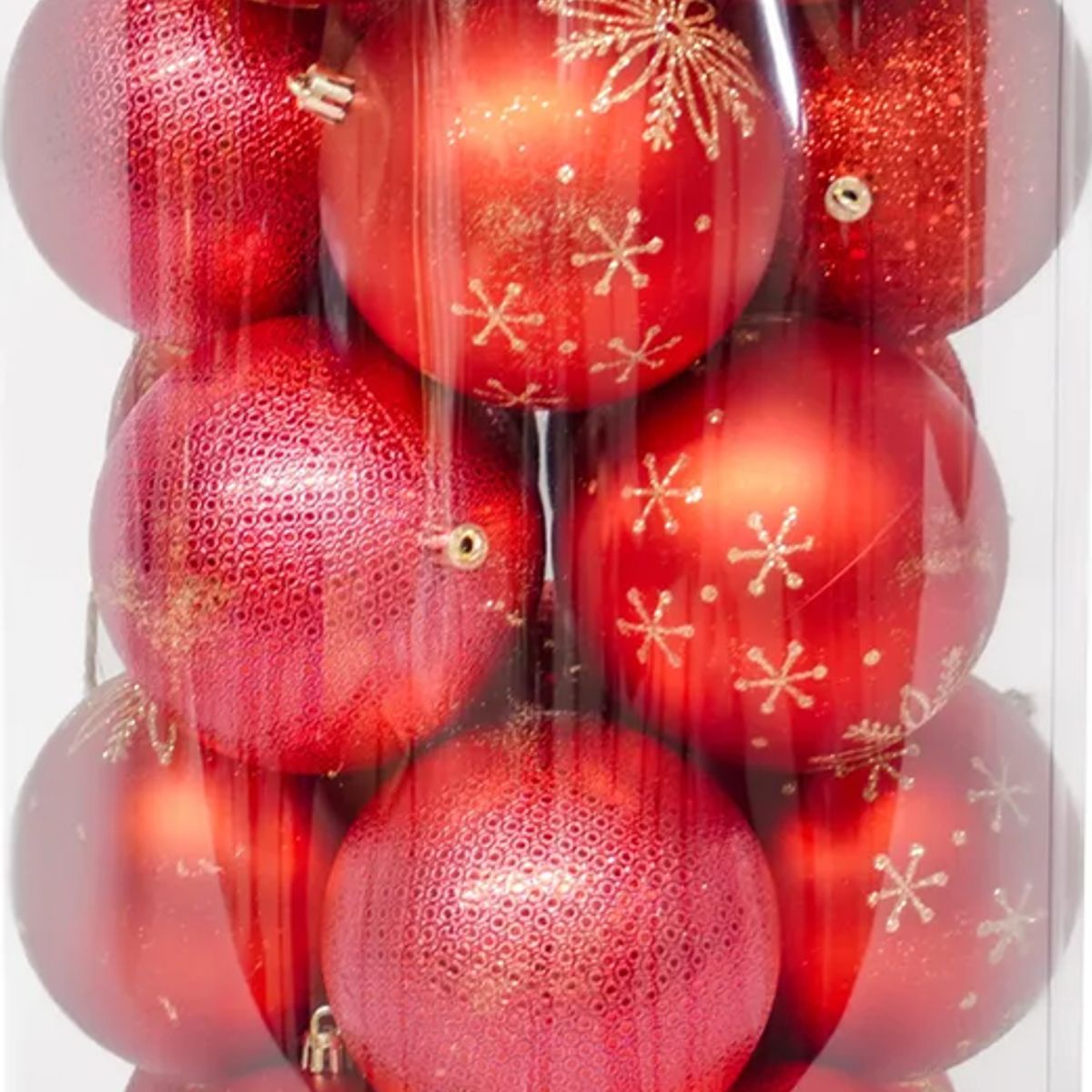 GENERICO - Pack 12 Esferas Navideña Bambalinas Adornos Arbolito Navidad