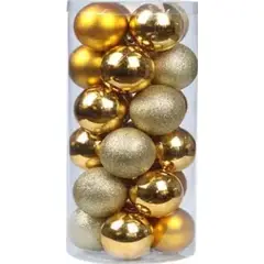 GENERICO - 24 Esferas Navideñas Bambalinas Esferas Navidad Arbol 6cm